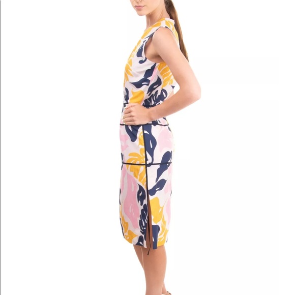 CEDRIC CHARLIER MIDI PENCIL DRESS SIDE SLITS SIZE 8 NWT fits like a 6 - Picture 3 of 10